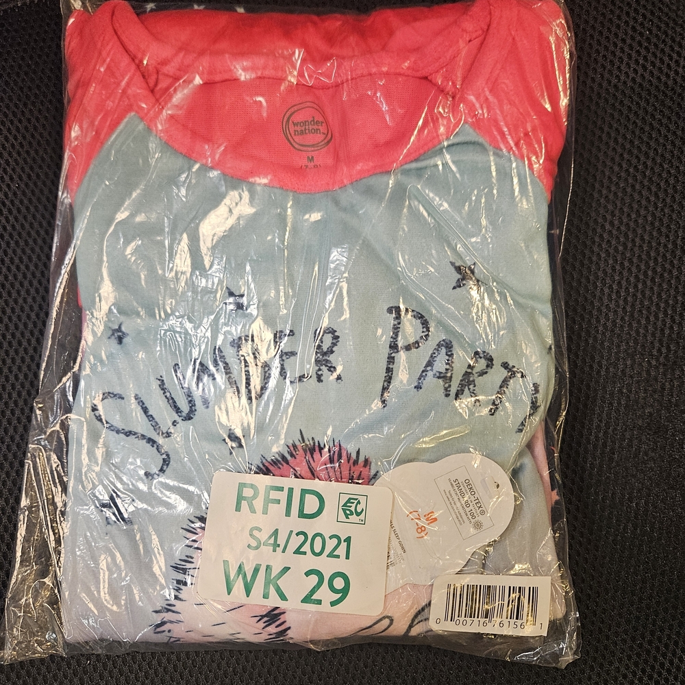 Wonder Nation Kids Pajama Set in Red and Light Blue